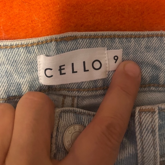 Cello (sold by Simons) light denim and white dip-dyed straight jeans NWT - Picture 3 of 9